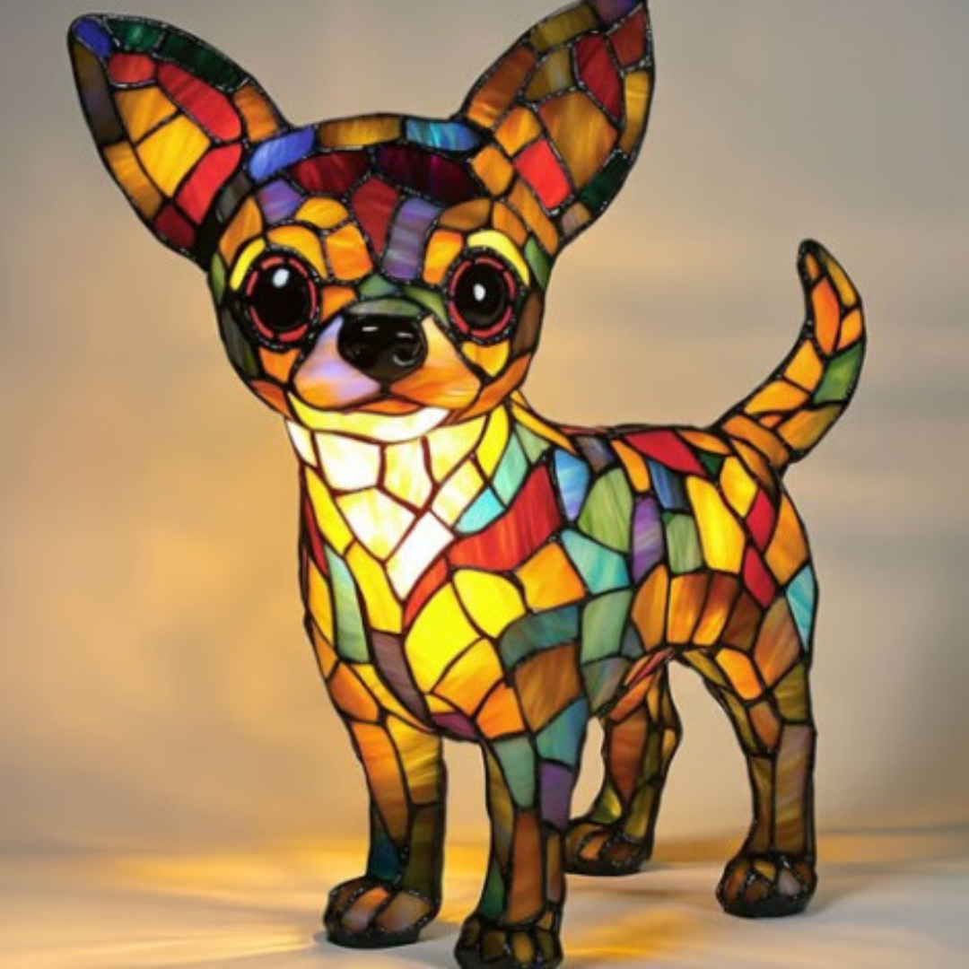 Choupette | Bunte Glas-Hundenlampe mit magischem Flair