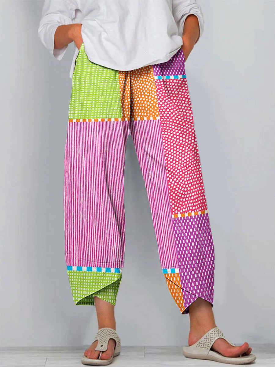 Olivia | Bunte Patch-Hose