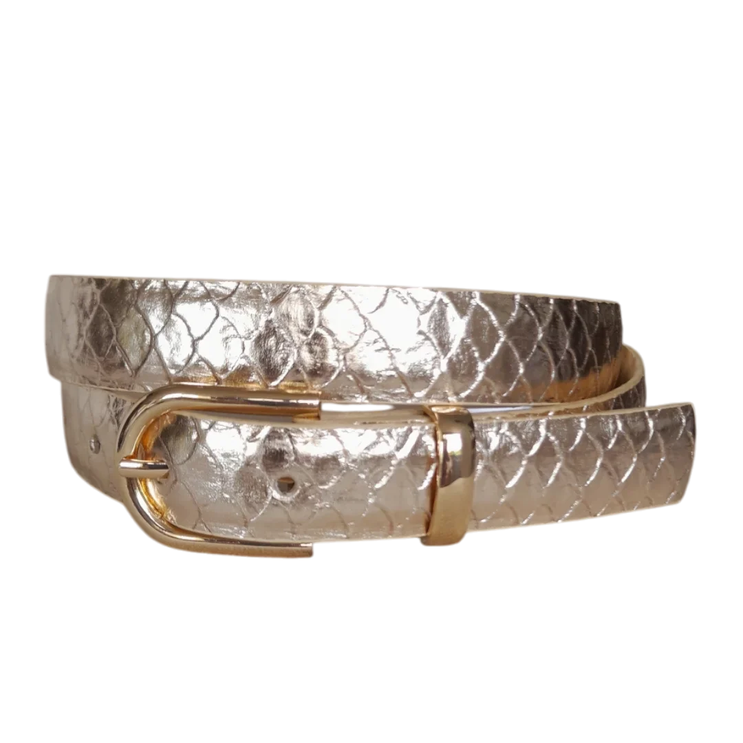 Damenledergürtel in Koi-Gold