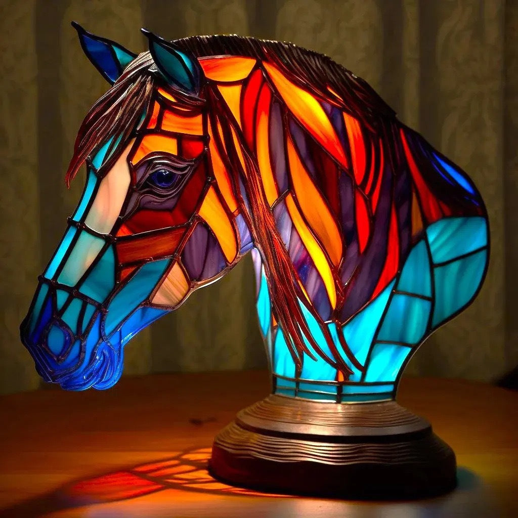 Bella | Zauberhafte Pferdelampe aus Glas