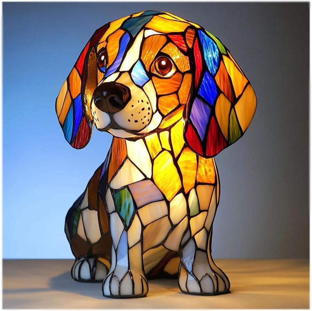 Cocco | Bunte Glas-Hundenlampe mit magischem Flair