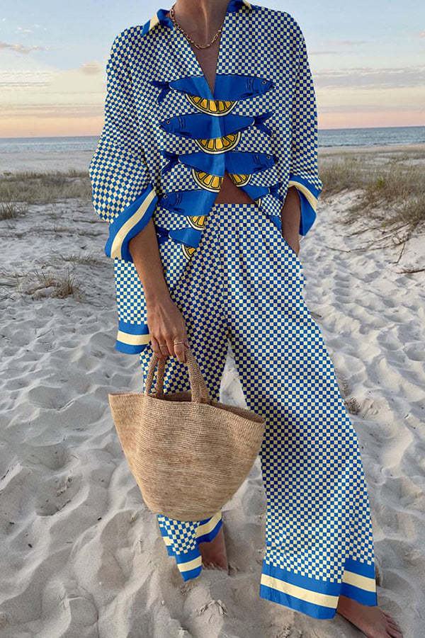 Trivela™ | Bettwäsche-Set mit Sardinen- und Zitronendesign