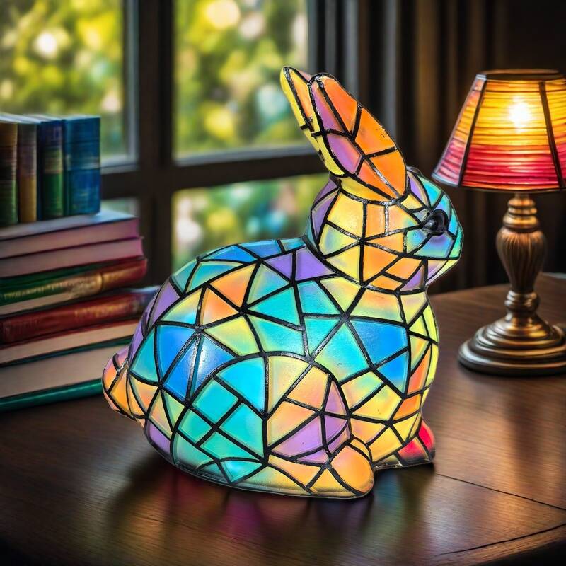 Clochette | Magische Bunte Glaskaninchenlampe