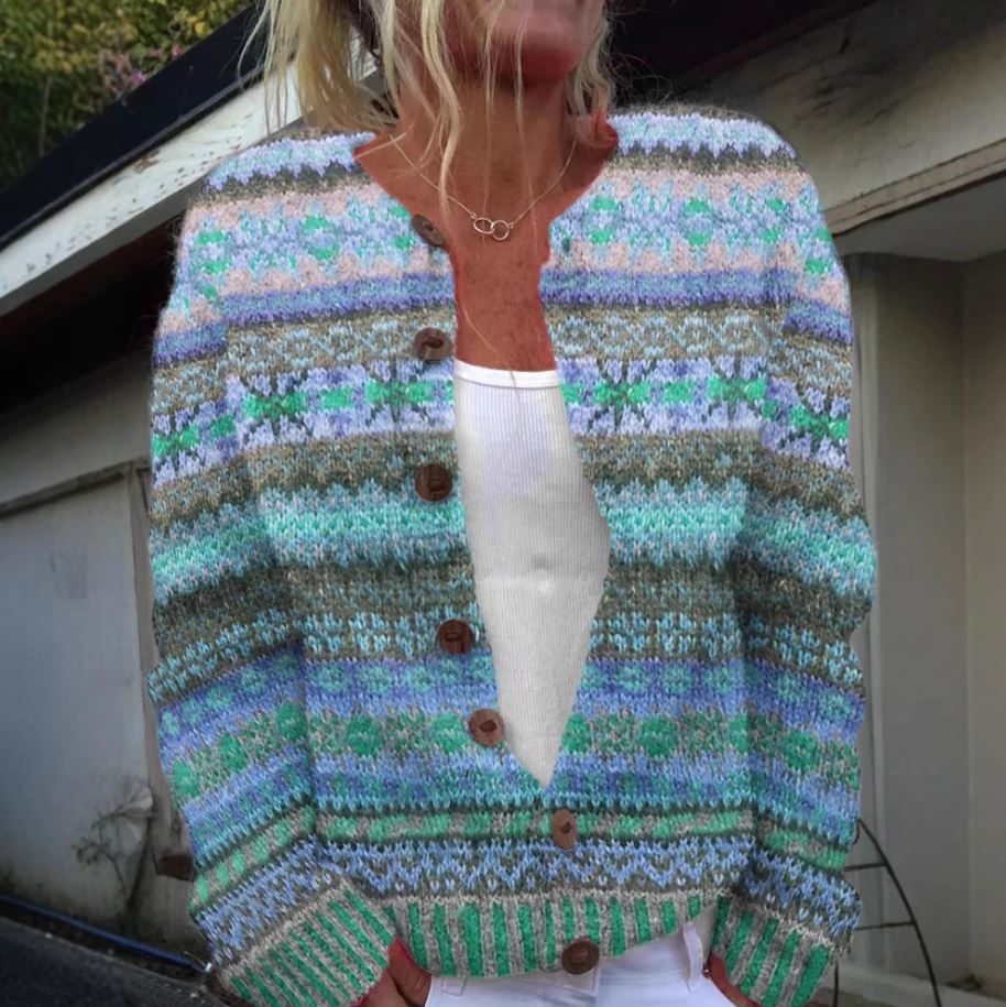 Lotte | Bedrucktes Blaues Jackett