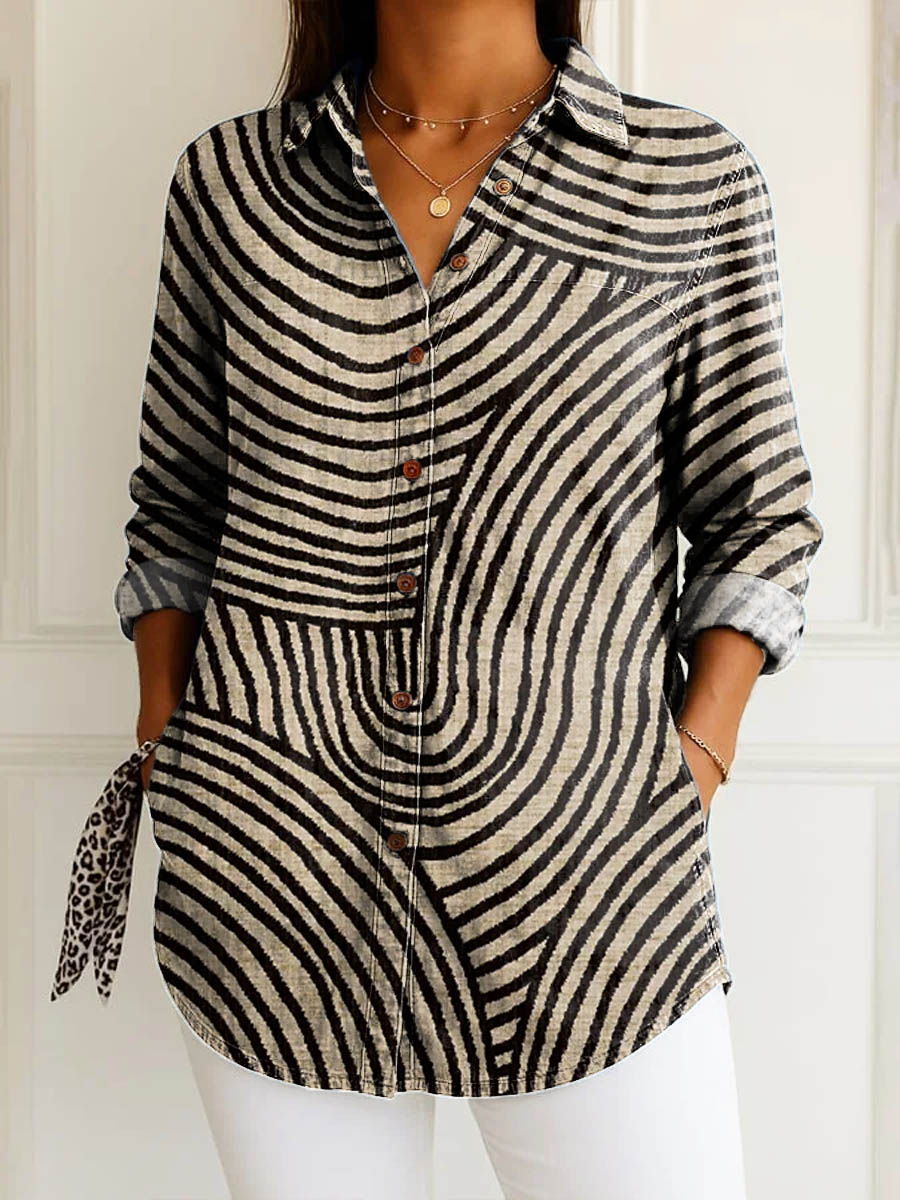 Ingrid | Twisted Stripes Blouse
