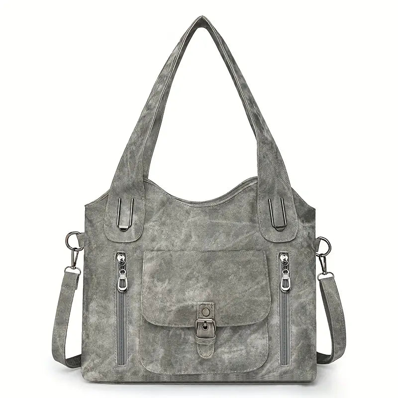 Geräumige Retro-Schultertasche von Emilia