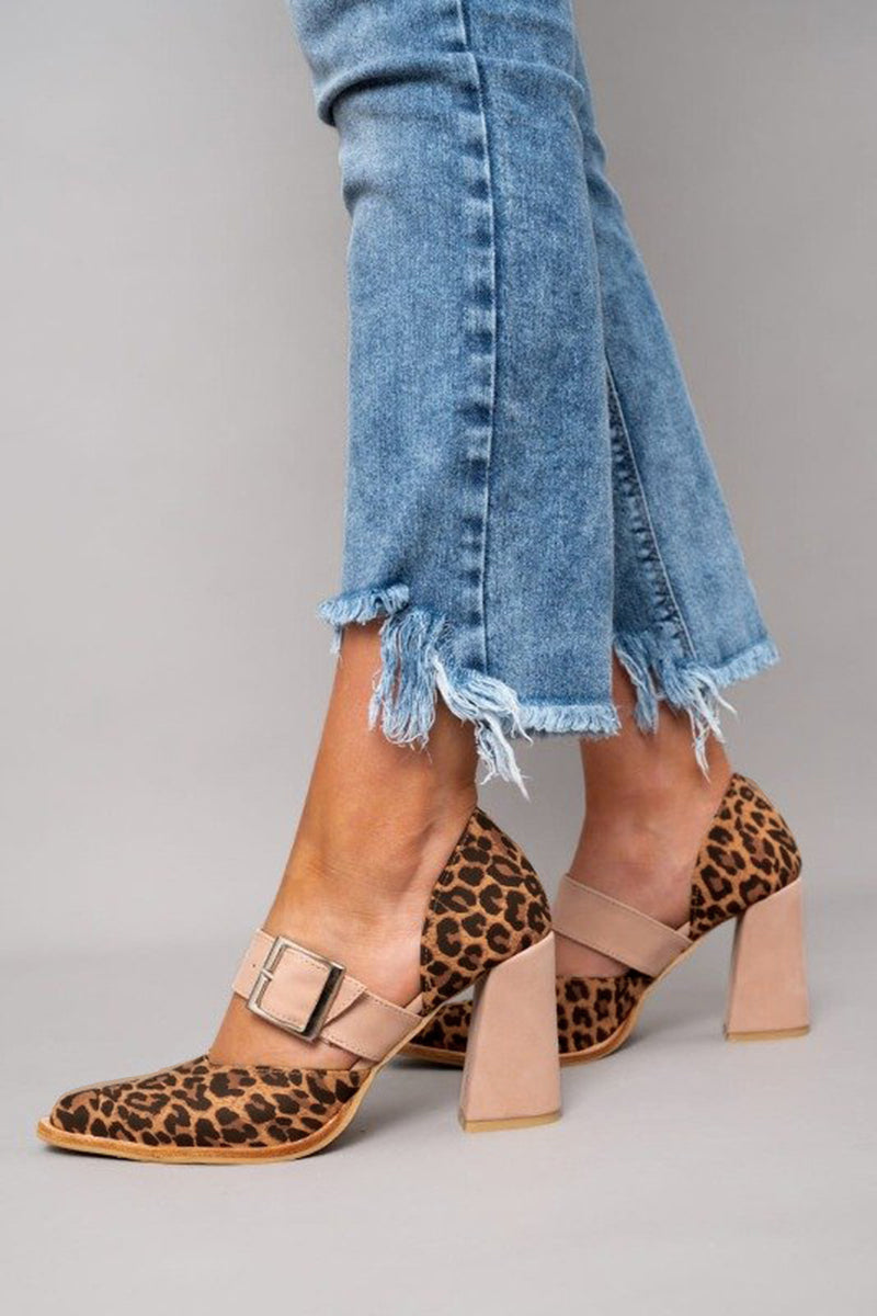 Liora™ | Wildleder-Sandalen mit Pantherdruck