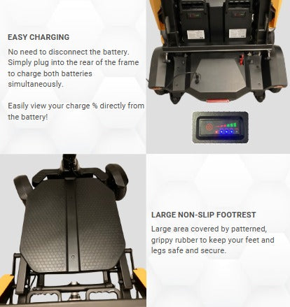 BeeBumble (2025) - Auto-Falt-Mobilitätsscooter - 250W Motor, 150kg Kapazität, 21 Kilometer Reichweite