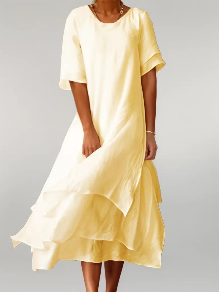 Danique | Elegantes langes Baumwollkleid