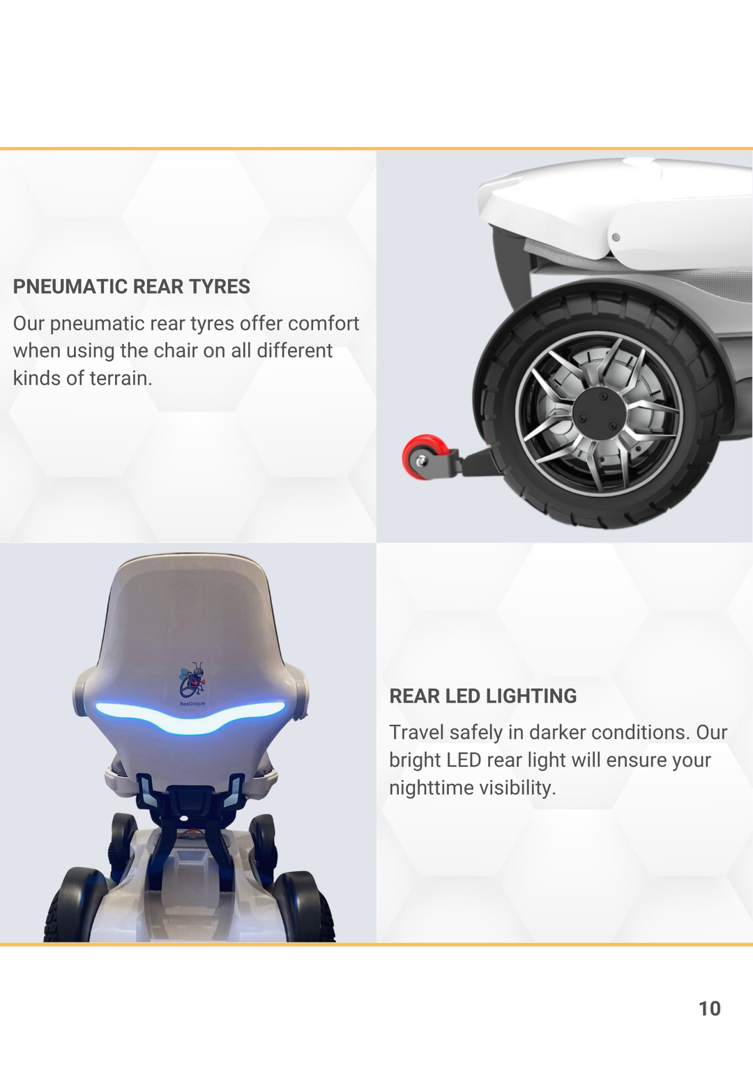 BeeAlien (2025) - Automatischer Faltbarer Elektrorollstuhl - 200W Motor, 120kg Tragfähigkeit, 25 km Reichweite