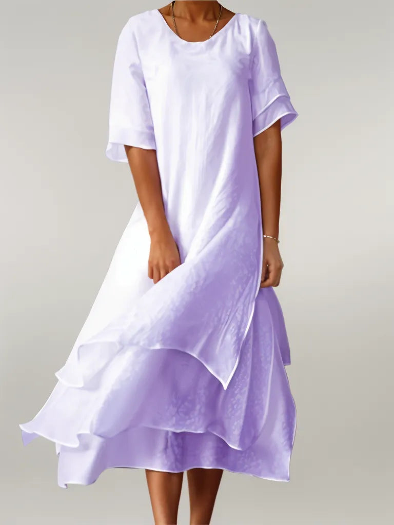 Danique | Elegantes langes Baumwollkleid