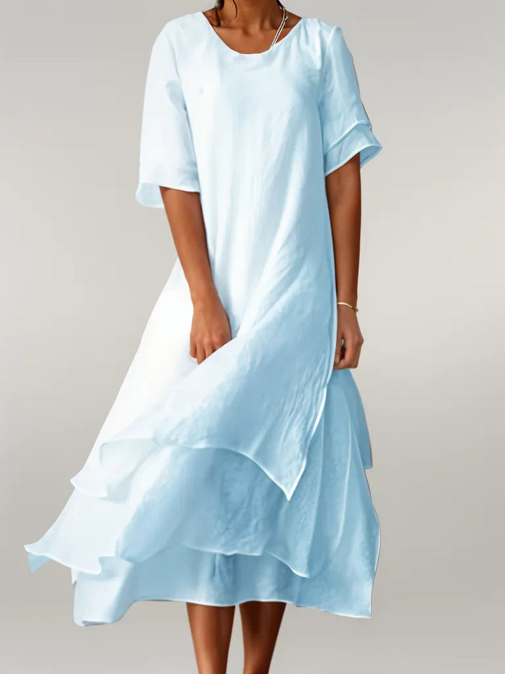 Danique | Elegantes langes Baumwollkleid