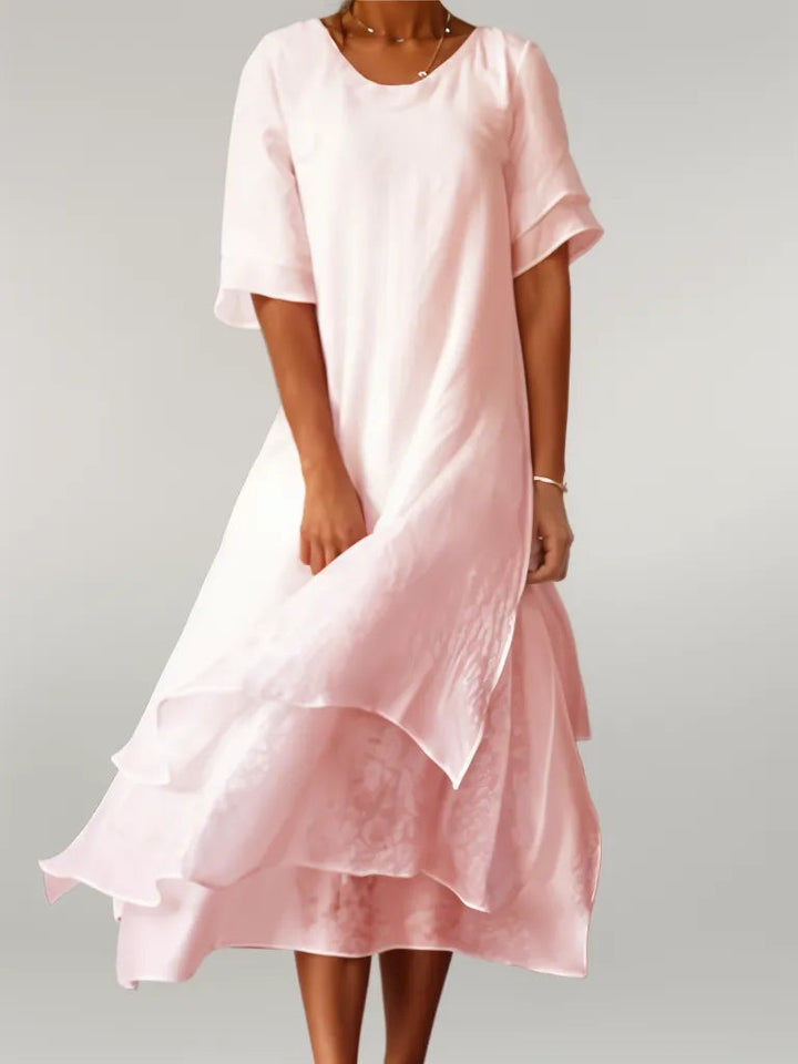 Danique | Elegantes langes Baumwollkleid