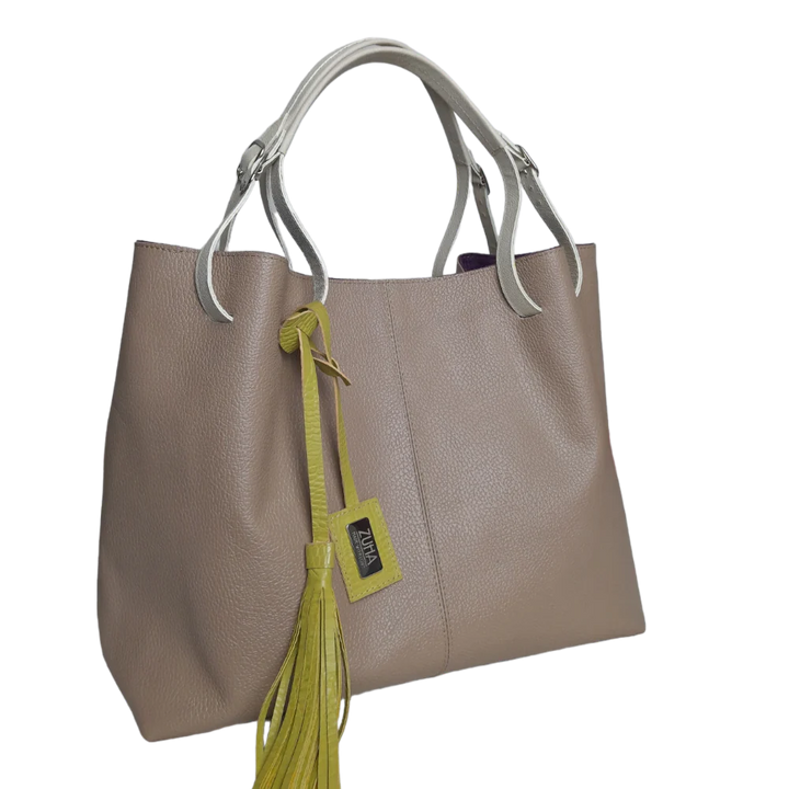Adelle Taupe Damen Handtasche aus Leder