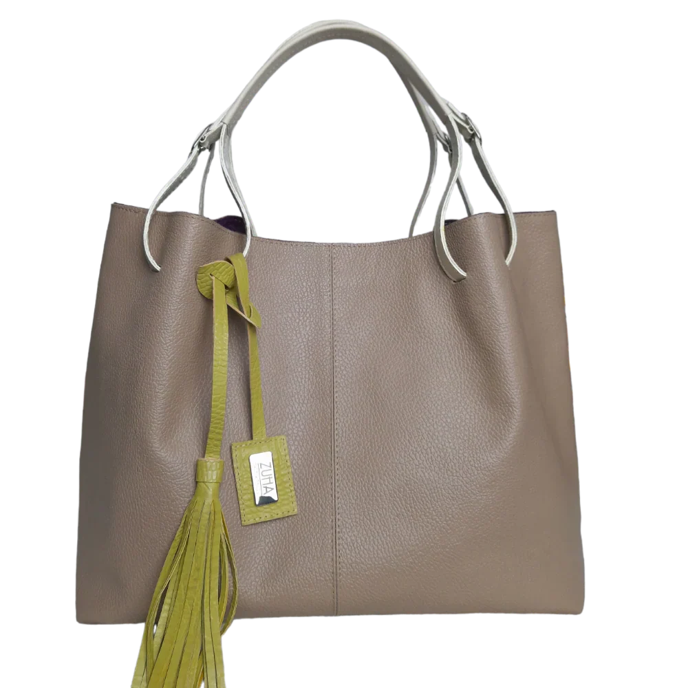 Adelle Taupe Damen Handtasche aus Leder