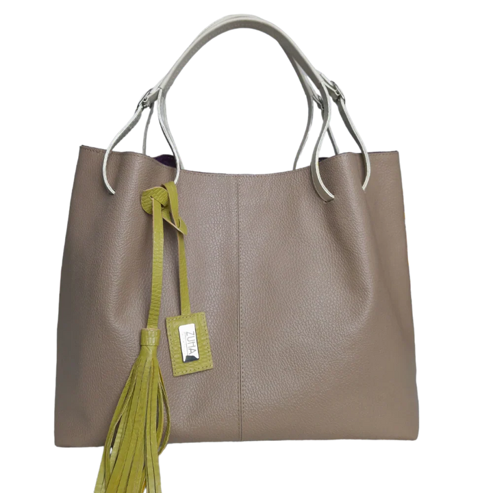 Adelle Taupe Damen Handtasche aus Leder
