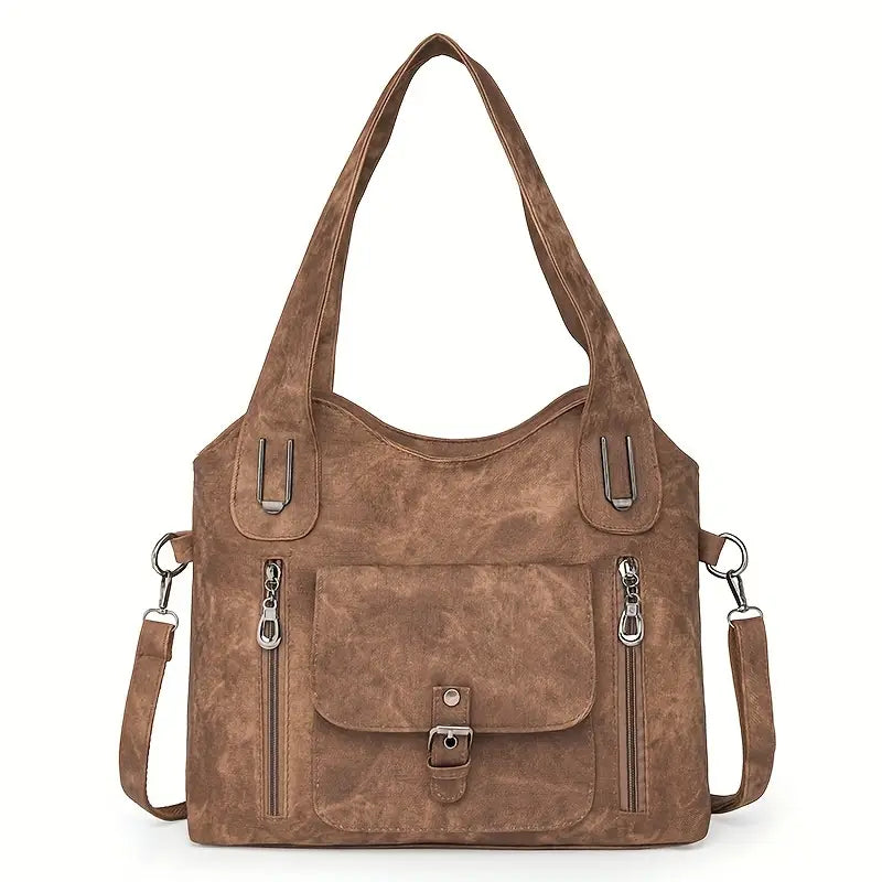 Geräumige Retro-Schultertasche von Emilia