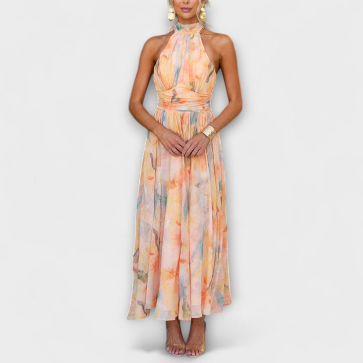 Naira – Watercolor Maxi Dress