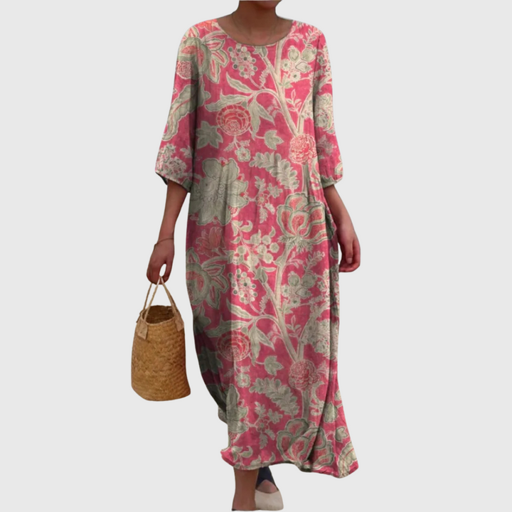 Cavell™ – Vintage Elegantes Blumen Kleid