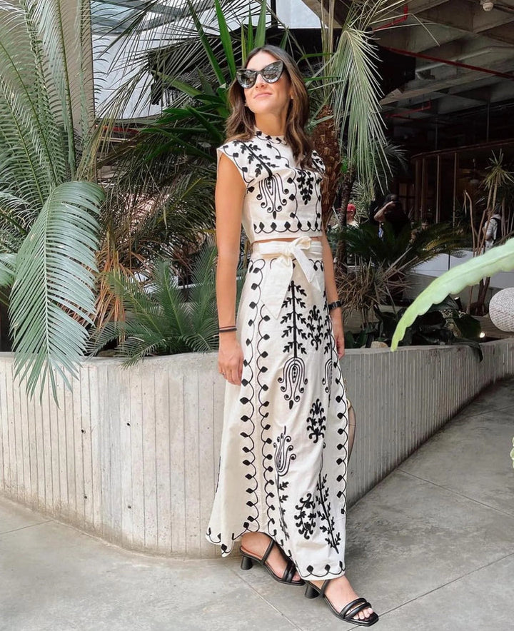 Camilla™ | Elegantes Bedrucktes Ensemble
