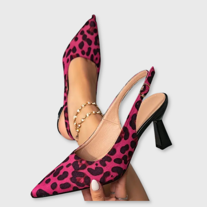 Ivy™ | Leopardenmuster Sandalen mit Riemen