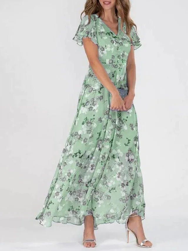 Kaitlyn | Stilvolles Blumendesign Maxikleid