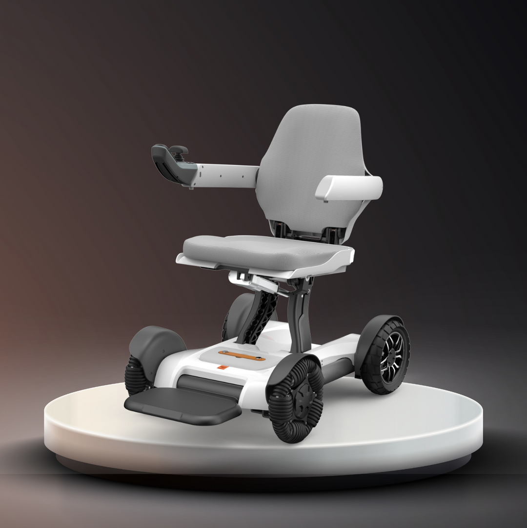 BeeAlien (2025) - Automatischer Faltbarer Elektrorollstuhl - 200W Motor, 120kg Tragfähigkeit, 25 km Reichweite