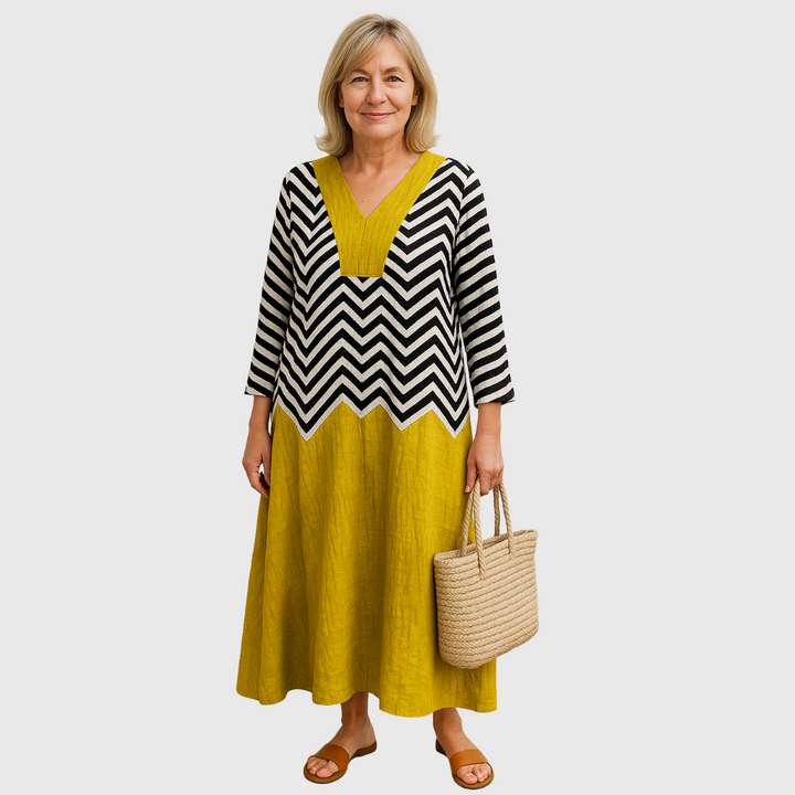 Cavell™ – Fließendes Kleid mit Grafischem Design