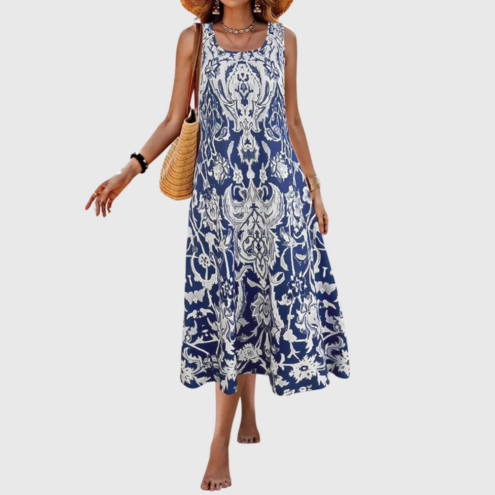 Cavell™ – Elegantes Boho-Muster Sommerkleid