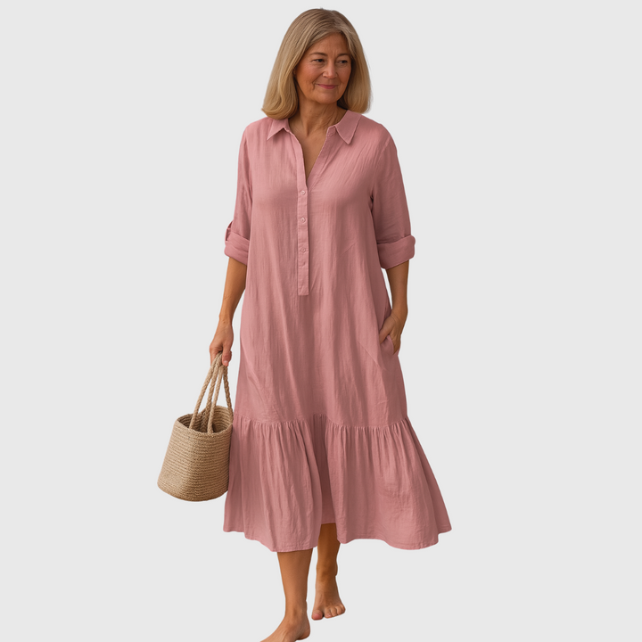Cavell™ – Kleid mit Kragen und fließendem Saum