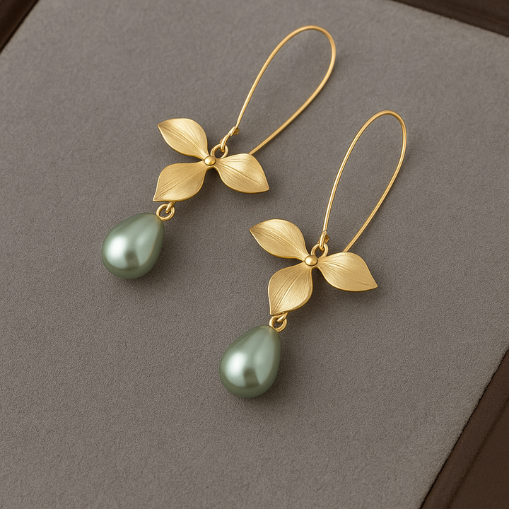 Erzulie | Ohrringe mit Goldblatt-Design