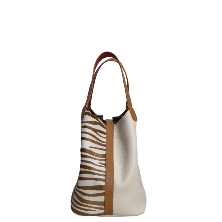 Eva Zebra Leather Women's Bag x Talk