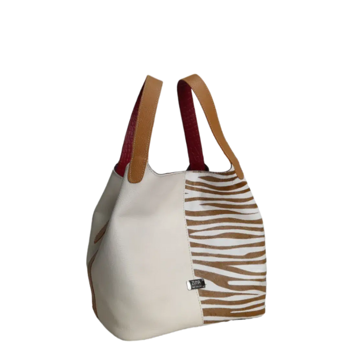 Eva Zebra Leather Women's Bag x Talk