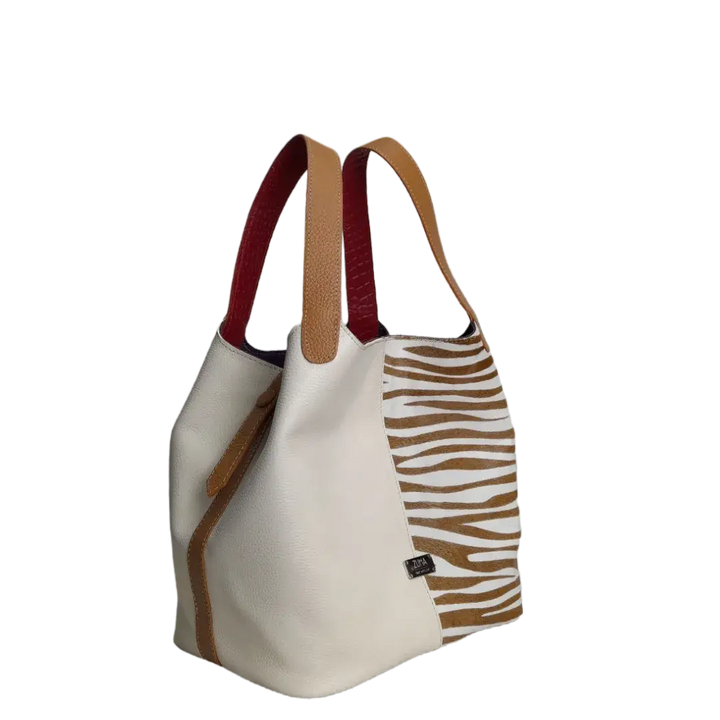 Eva Zebra Leather Women's Bag x Talk