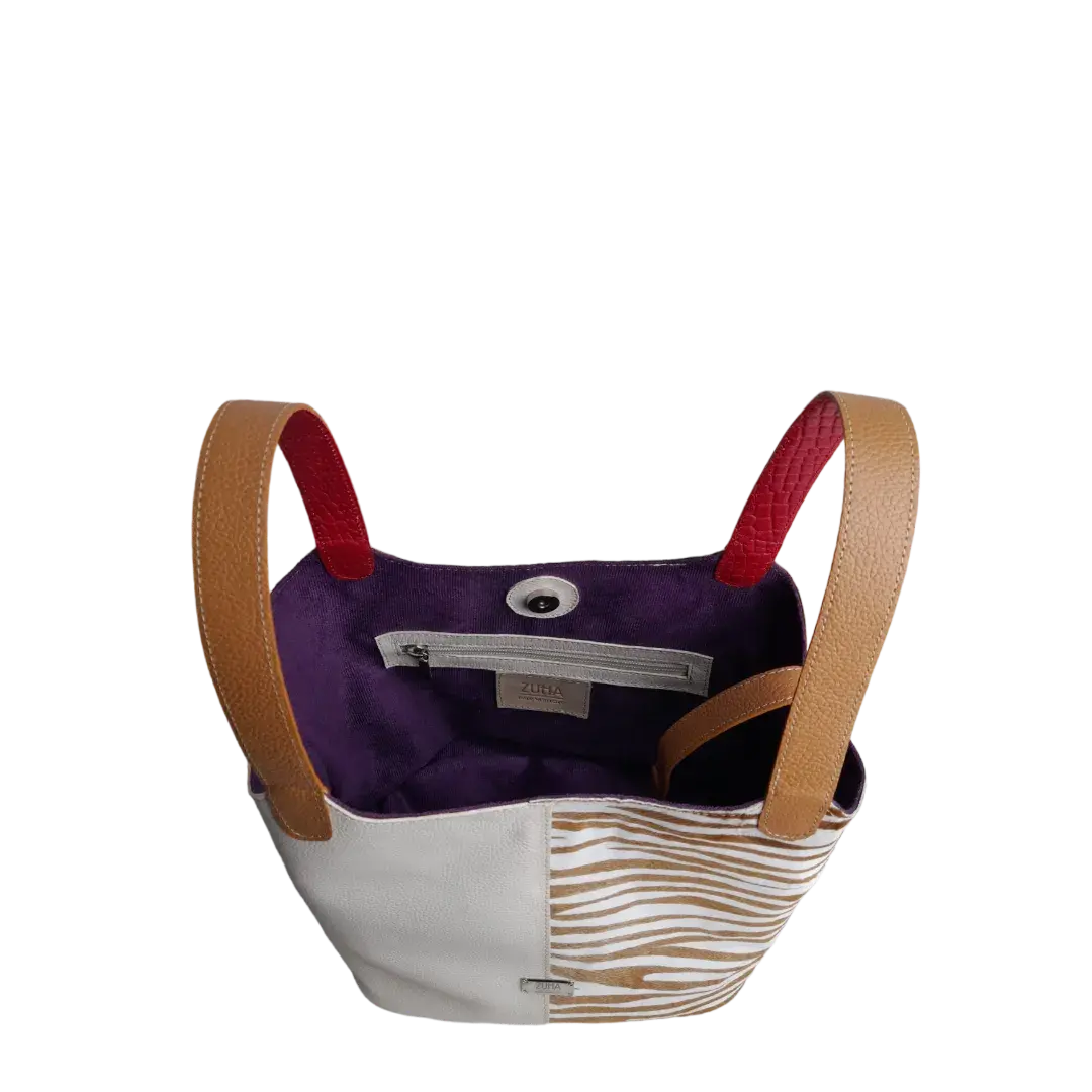 Eva Zebra Leather Women's Bag x Talk