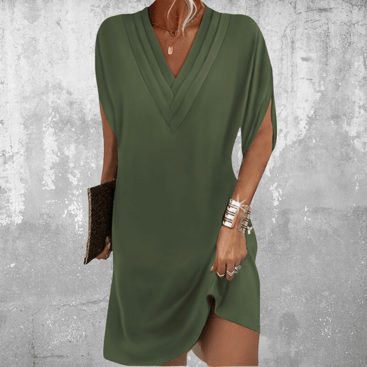 Adena | Elegantes Kleid mit V-Ausschnitt