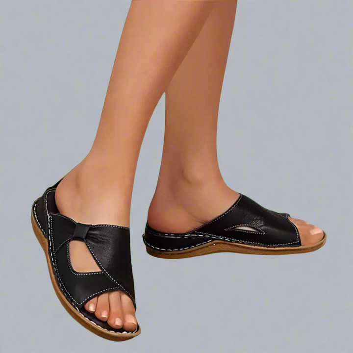 Elena™ | Bequeme Leder-Sandalen