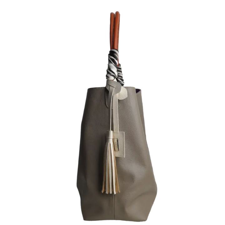 Leah Taupe Damen Leder Tasche