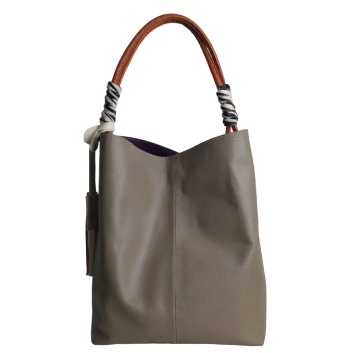 Leah Taupe Damen Leder Tasche