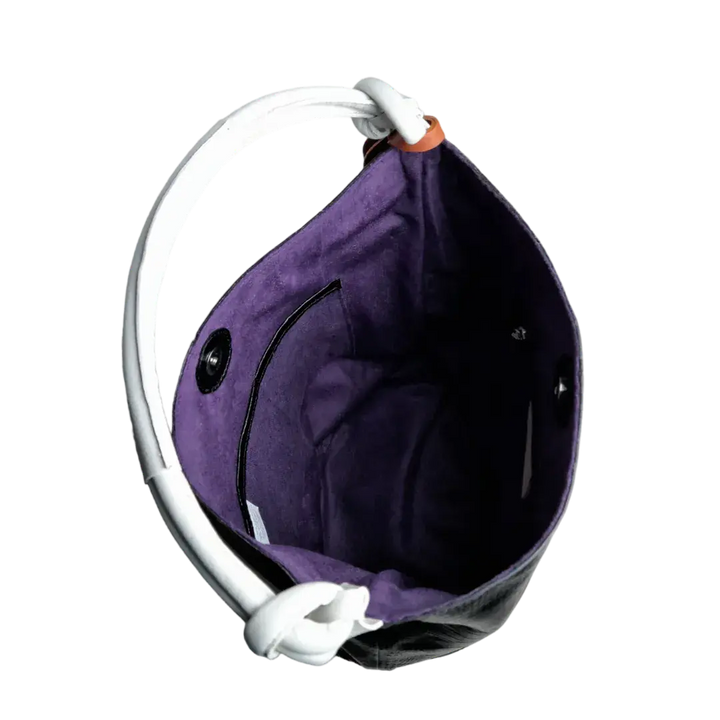 Olivia Schwarze Reptilleder-Handtasche für Damen