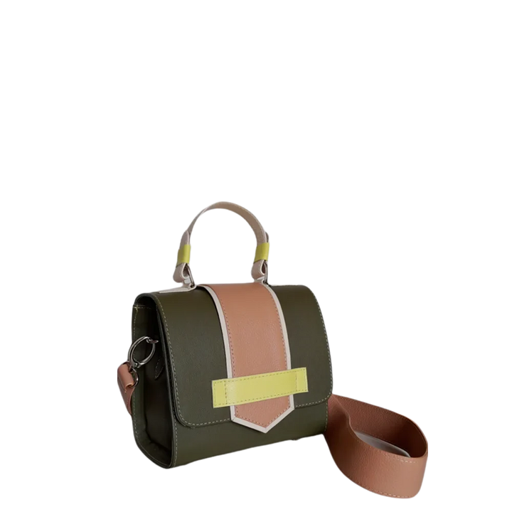 Loren Damen Olivgrüne Lederhandtasche