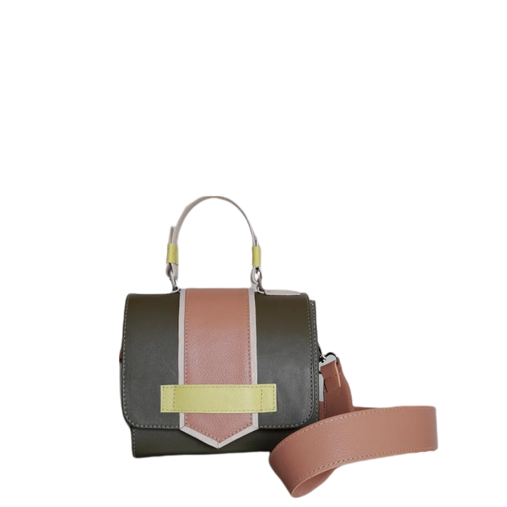 Loren Damen Olivgrüne Lederhandtasche