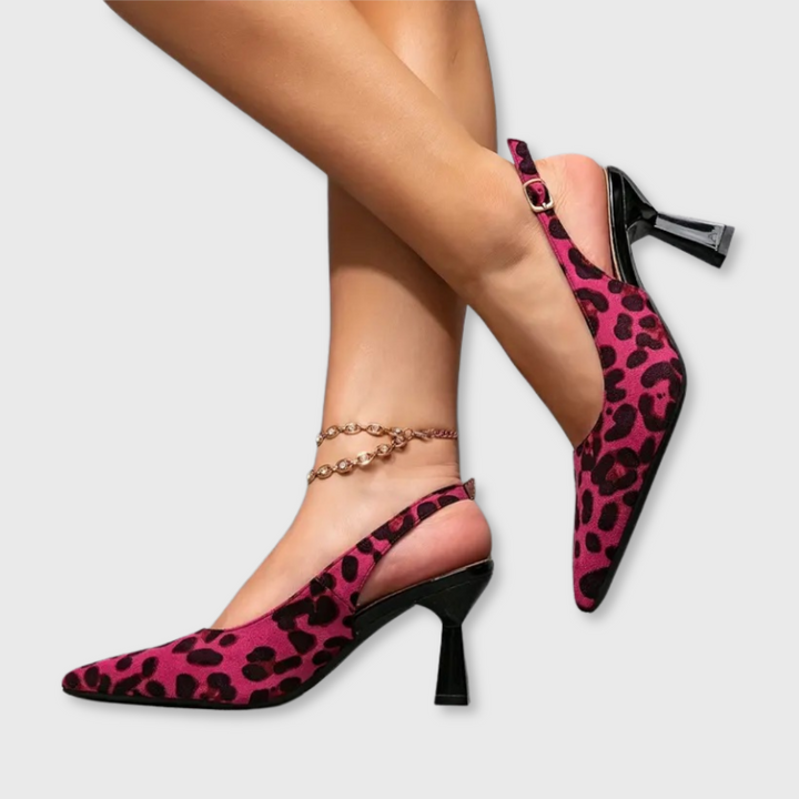 Ivy™ | Leopardenmuster Sandalen mit Riemen
