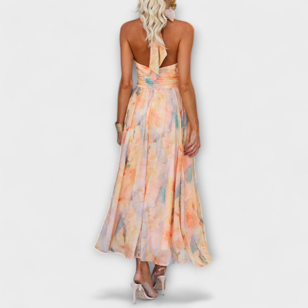 Naira – Watercolor Maxi Dress