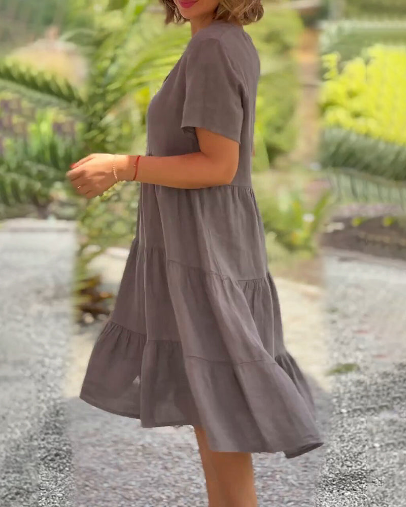 Susan - V-Ausschnitt Kleid 