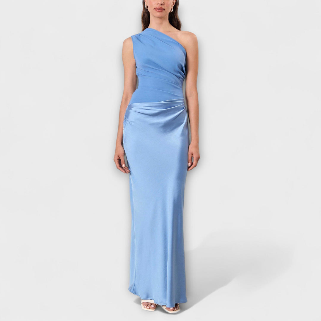 Levana – Asymmetrisches Plissee-Ein-Schulter-Kleid