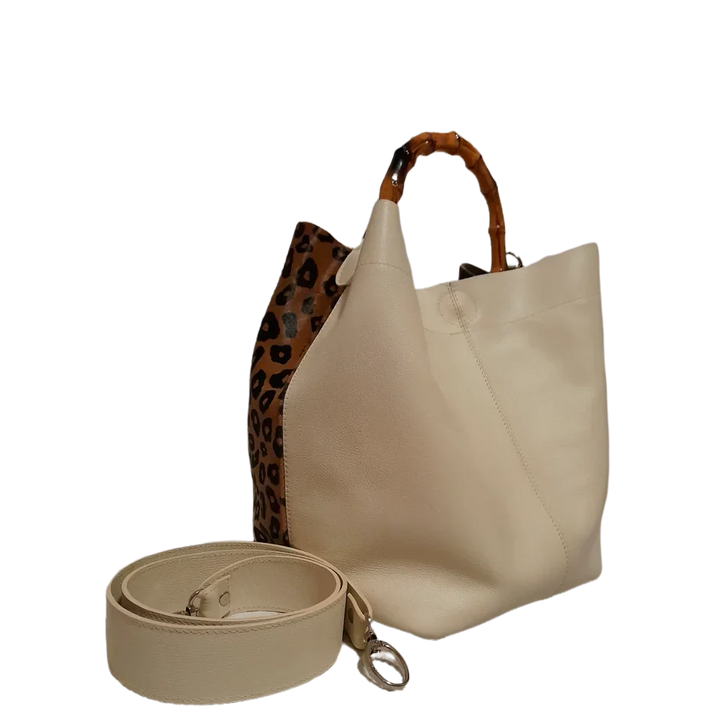 Claire Jaguar Damenledertasche aus hochwertigem Leder mit Talkum