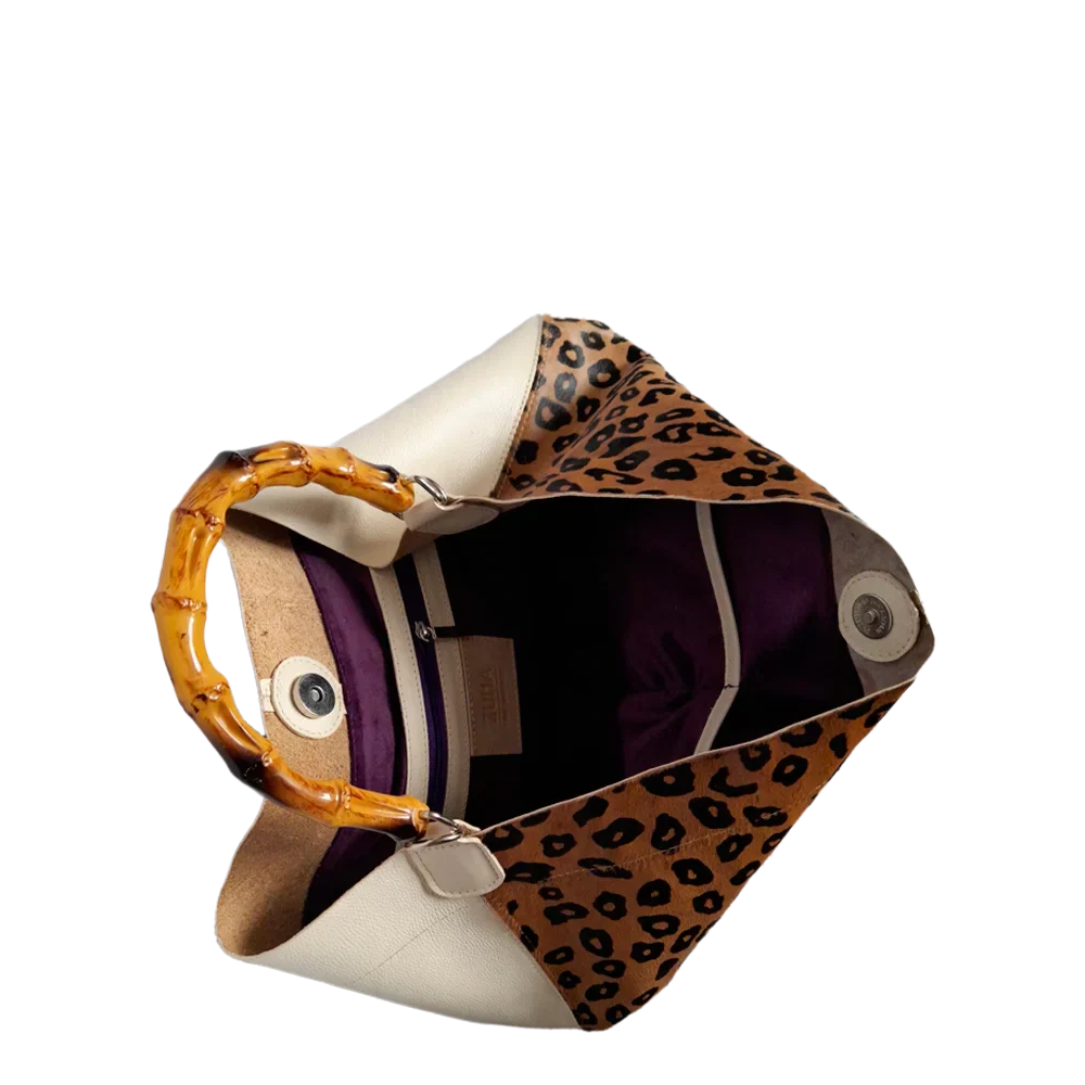 Claire Jaguar Damenledertasche aus hochwertigem Leder mit Talkum