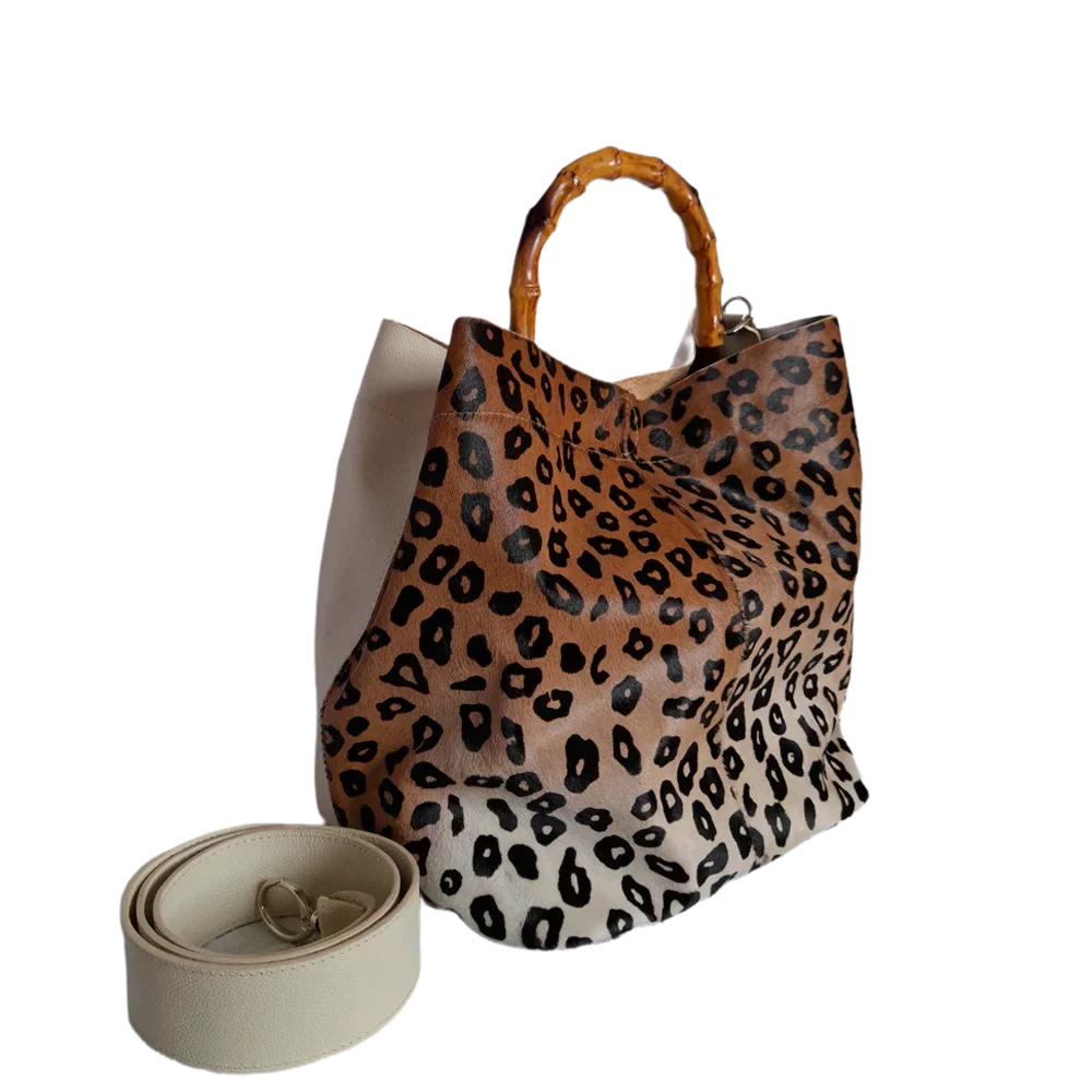 Claire Jaguar Damenledertasche aus hochwertigem Leder mit Talkum