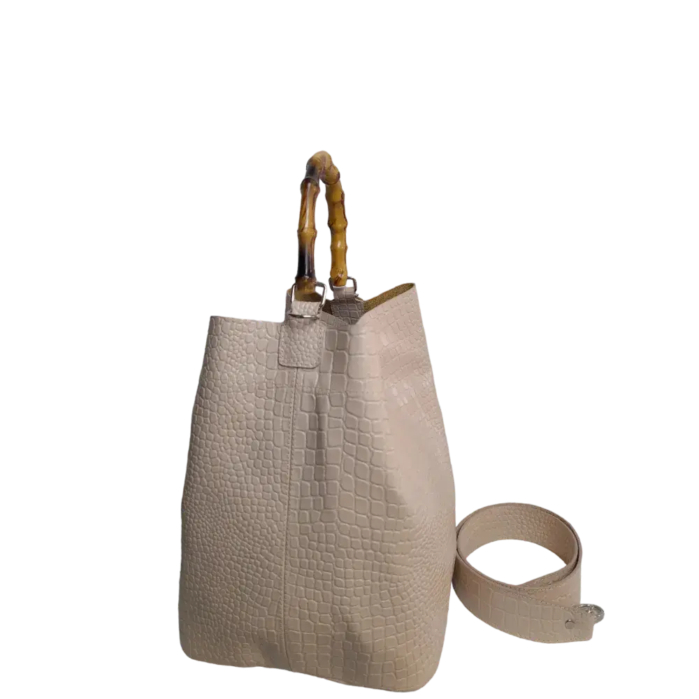 Claire Damenhandtasche in nude Reptil-Design